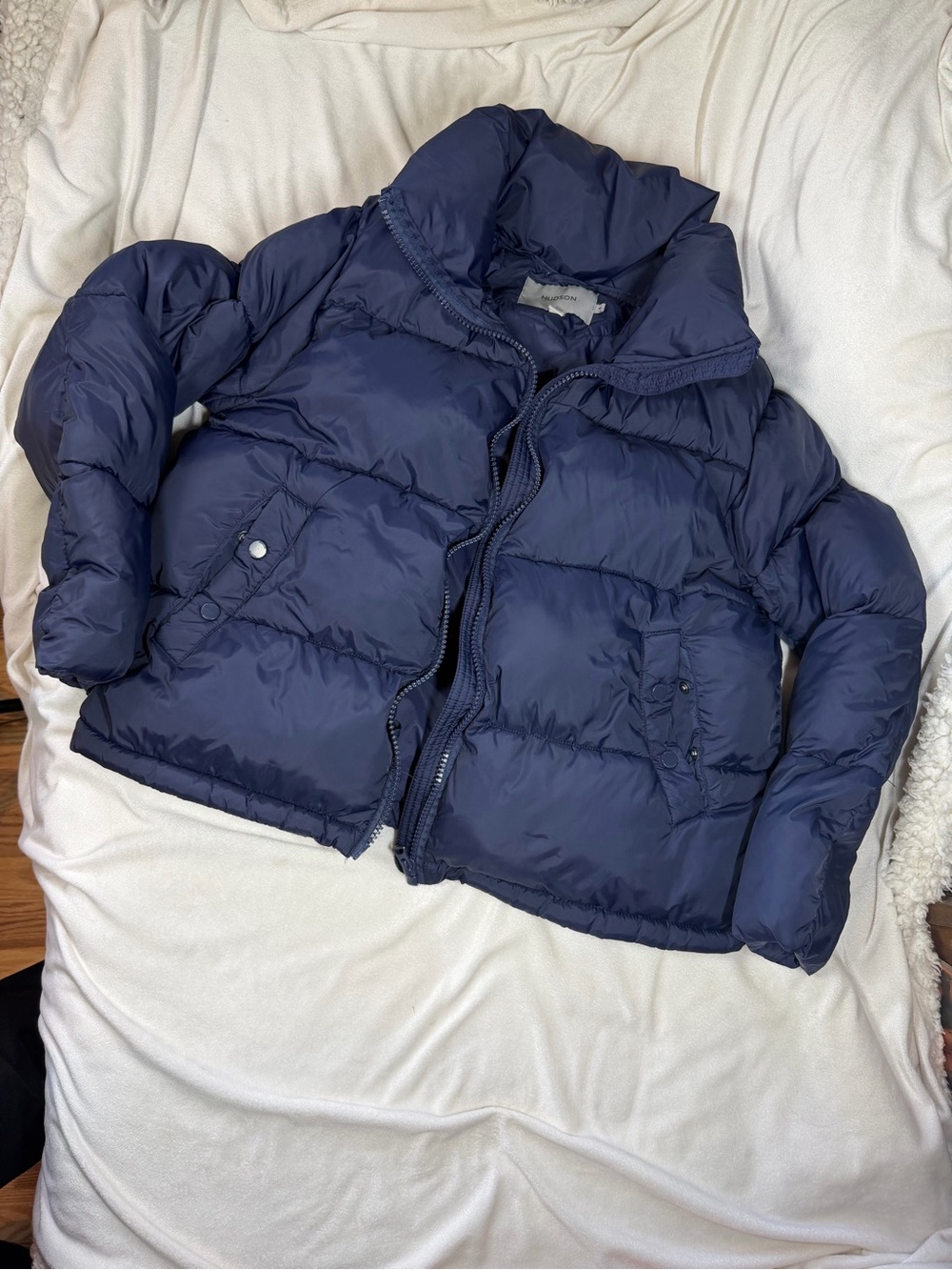 Hudson Jeans Navy Puffer Jacket for Women